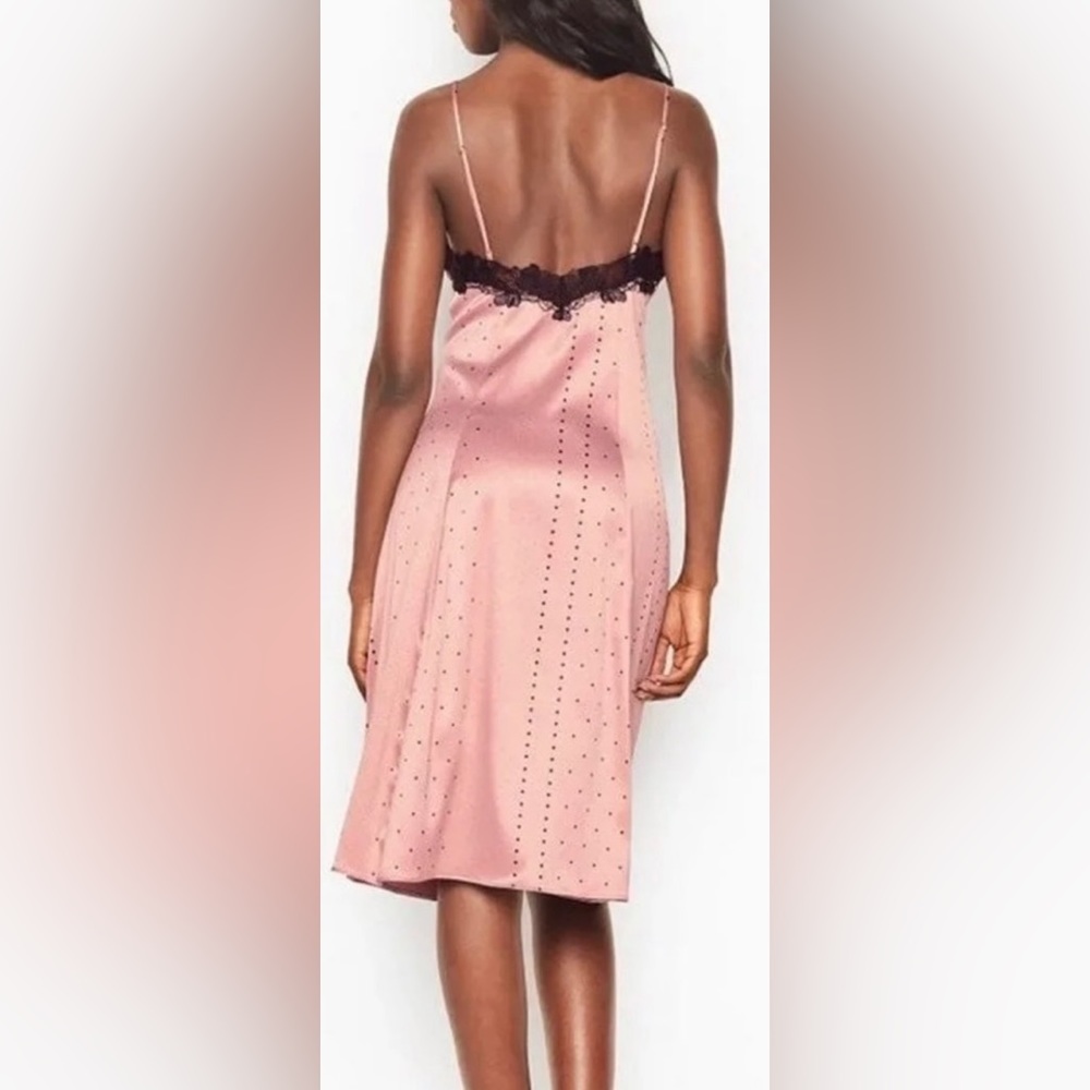 Excellent Condition, Victoria's Secret, Pink & Black Slip Dress, Size Medium - Picture 6 of 12